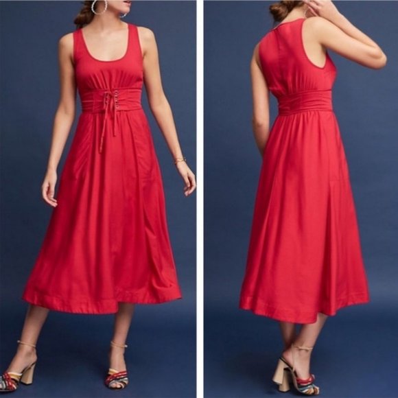 Anthropologie Dresses & Skirts - Anthropologie Plenty Tracy Reese Red Corset Waist